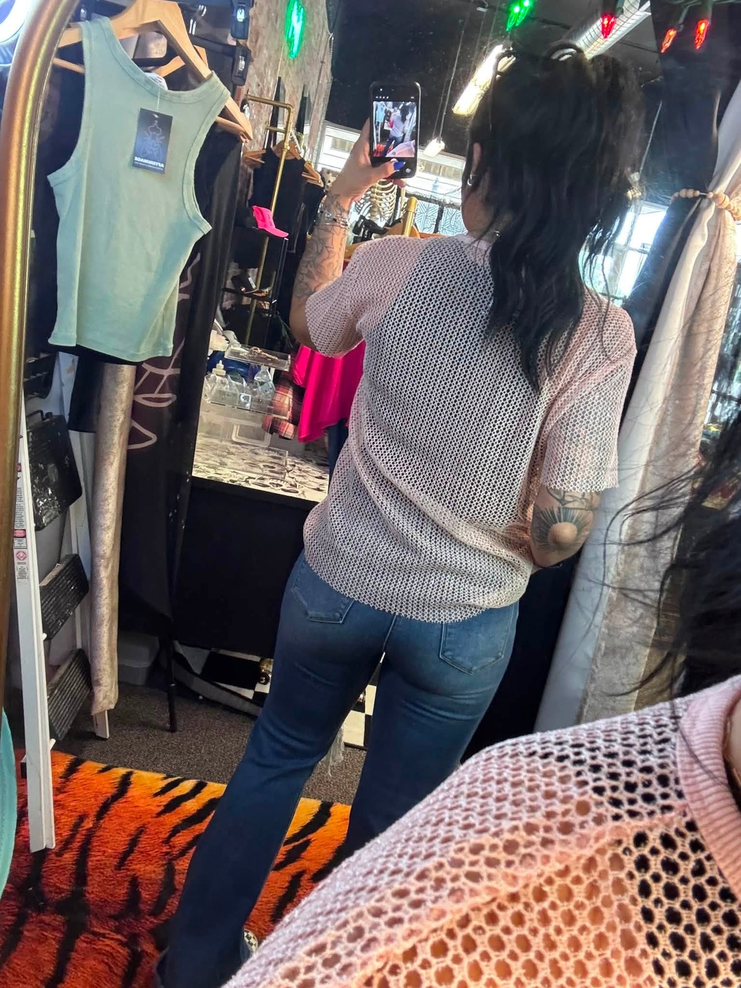 Peachy Mesh Top