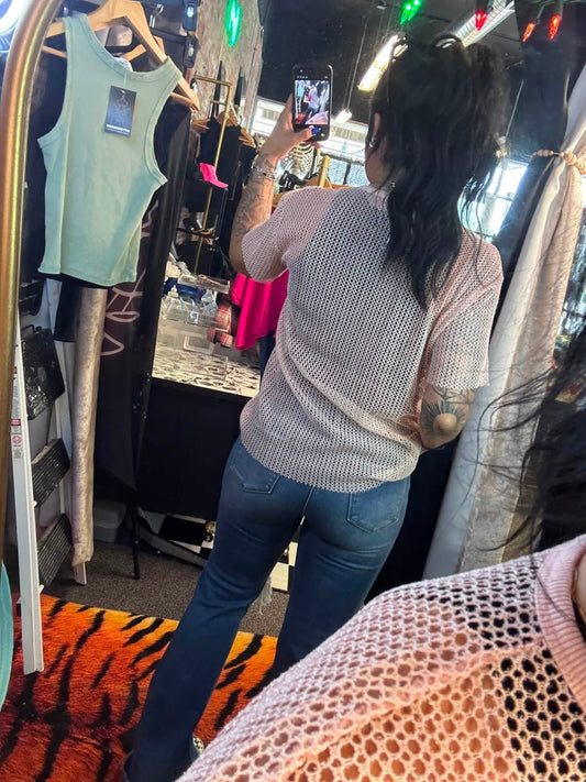 Peachy Mesh Top